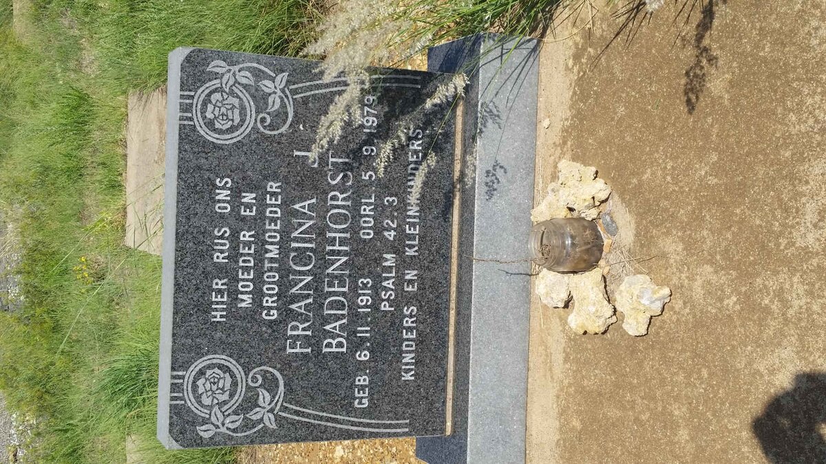 BADENHORST Francina J. 1913-1979