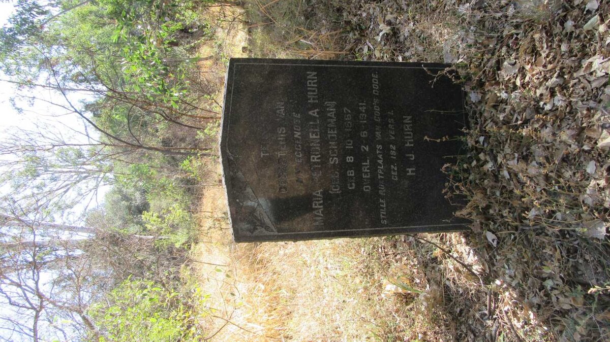 HURN Maria Petronella nee SCHOEMAN 1867-1941