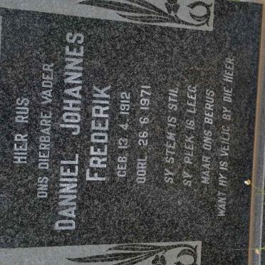 VUUREN Danniel Johannes Frederik, J. van 1912-1971