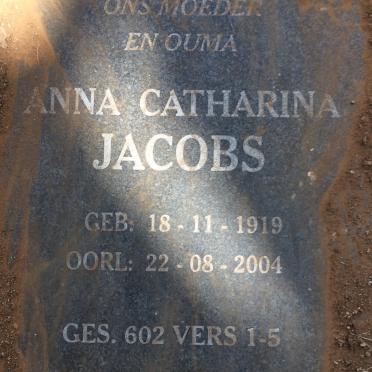 JACOBS Anna Catharina 1919-2004