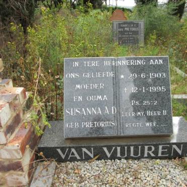 VUUREN Susanna A.D., van 1903-1995