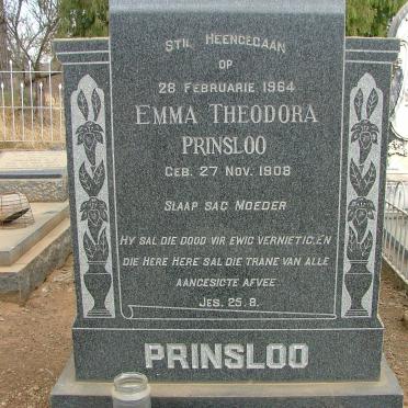 PRINSLOO Emma Theodora 1908-1964
