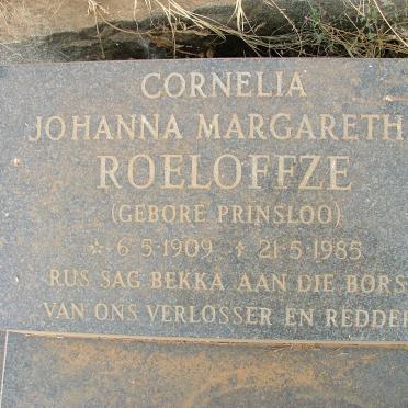 ROELOFFZE Cornelia Johanna Margaretha nee PRINSLOO 1909-1985