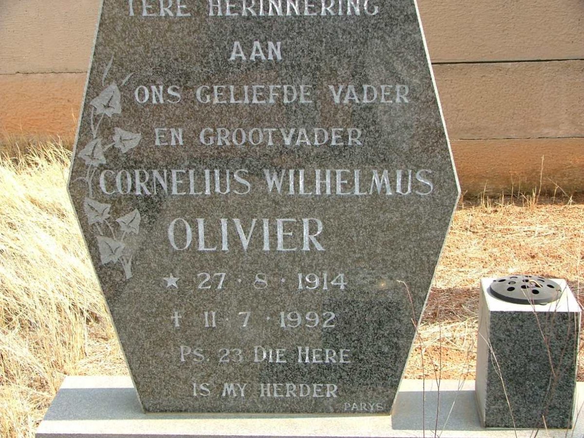 OLIVIER Cornelius Wilhelmus 1914-1992