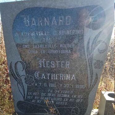 BARNARD Hester Catherina 1910-1990