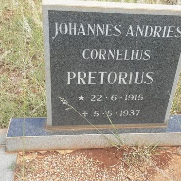 PRETORIUS Johannes Andries Cornelius 1915-1937