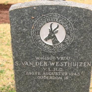 WESTHUIZEN S., van der -1943