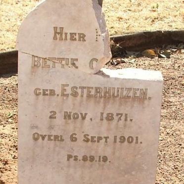 COETZEE Bettie nee ESTERHUIZEN 1871-1901