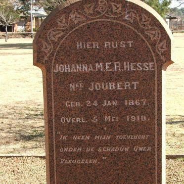 HESSE Johanna M.E.R. nee JOUBERT 1867-1918