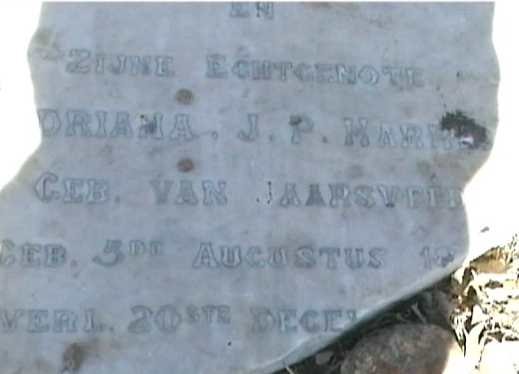 HARRIS Adriana J.P. nee VAN JAARSVELD