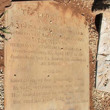 LOMBAARD Katrina Lavinia 1803-1873
