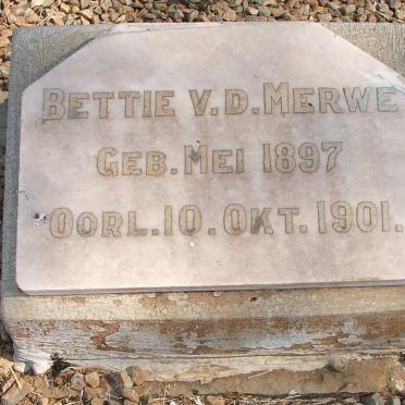 MERWE Bettie, v.d. 1897-1901