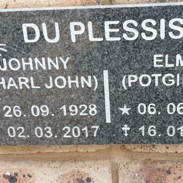 PLESSIS Charl John, du 1928-2017 &amp; Elma POTGIETER 1935-2018