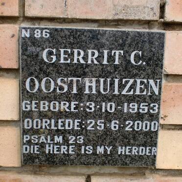 OOSTHUIZEN Gerrit C. 1953-2000