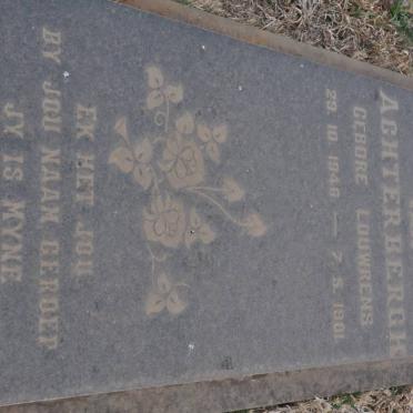 ACHTERBERGH Lourensa, van nee LOUWRENS 1946-1981