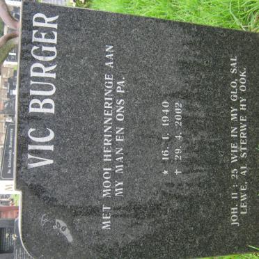 BURGER Vic 1940-2002