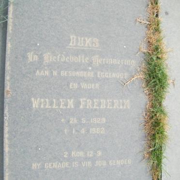 BURGER Willem Frederik 1929-1982