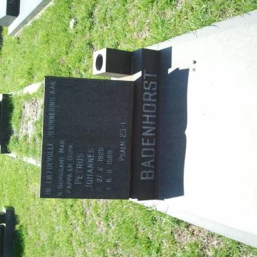 BADENHORST Petrus Johannes 1928-1989