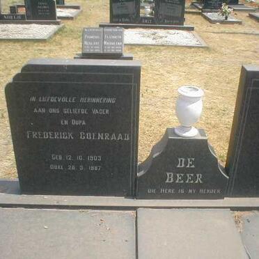 BEER Frederick Coenraad, de 1903-1987