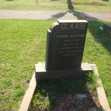 CLAASE Hendrik Marthinus 1951-1979