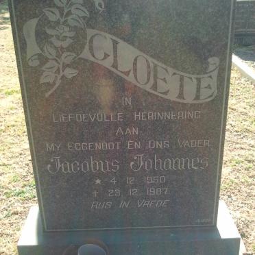 CLOETE Jacobus Johannes 1950-1987