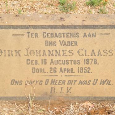 CLAASSEN Dirk Johannes 1878-1952