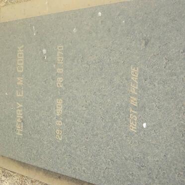 COOK Henry E.M. 1906-1970