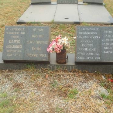 CONRADIE Dawid Johannes 1922-1978 &amp; Doffie 1925-2004