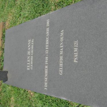 COETZEE Ellen Jeanne nee GROBLER 1918-2001