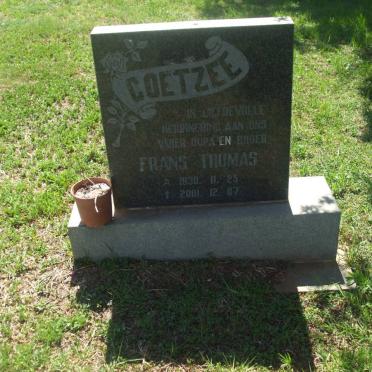 COETZEE Frans Thomas 1930-2001