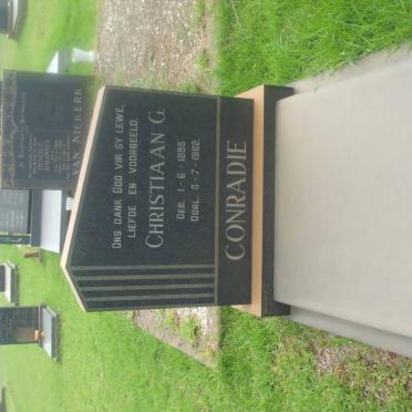 CONRADIE Christiaan G. 1895-1962