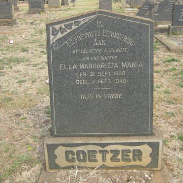 COETZER Ella Margarieta Maria 1928-1949
