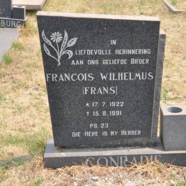 CONRADIE Francois Wilhelmus 1922-1991