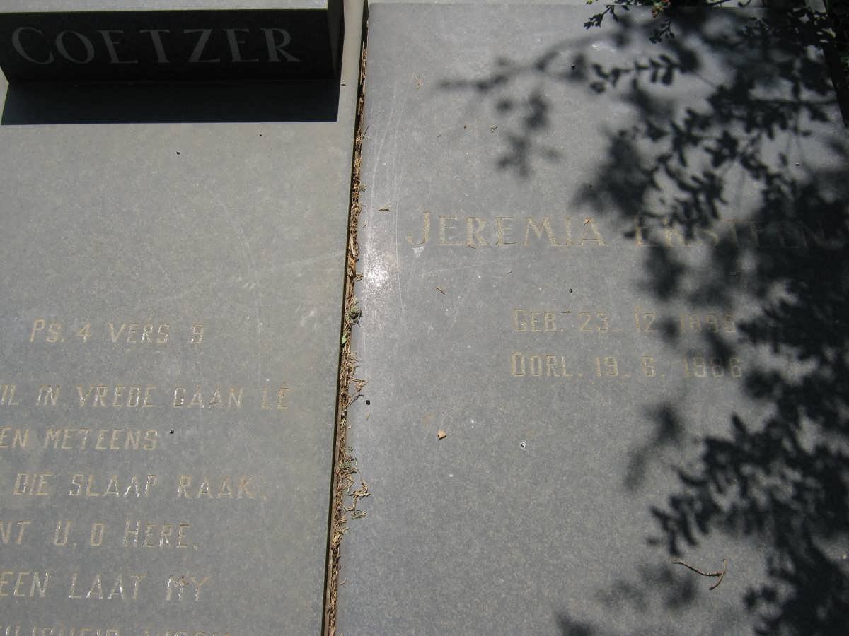 COETZER Jeremia Eksteen 1895-1966