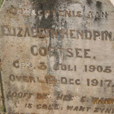 COETSEE Elizabeth Hendrina 1905-1917                