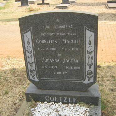 COETZEE Corneluis Machiel 1908-1990 &amp; Johanna Jacoba 1913-1990