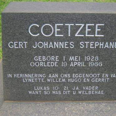 COETZEE Gert Johannes Stephanus 1928-1966
