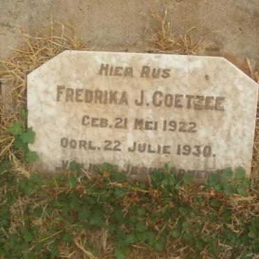 COETZEE Fredrika J. 1922-1930