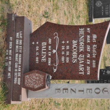 COETZEE Hendrik Tjaart Jacobus 1931-1997 &amp; Dalene 1937-