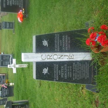 CRONJE Pieter Arnoldus 1938-2005 &amp; Johanna Hendrina 1937-