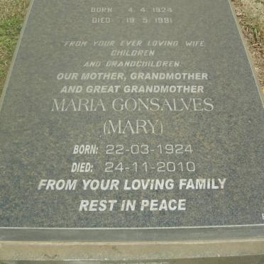 CURADO Armenio 1924-1991 &amp; Maria GONSALVES 1924-2010