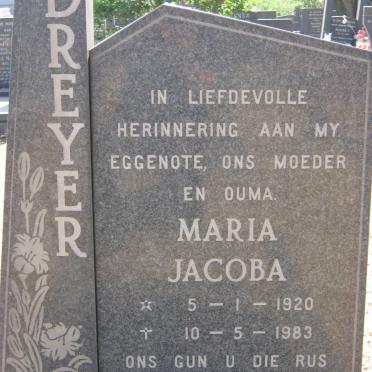 DREYER Maria Jacoba 1920-1983