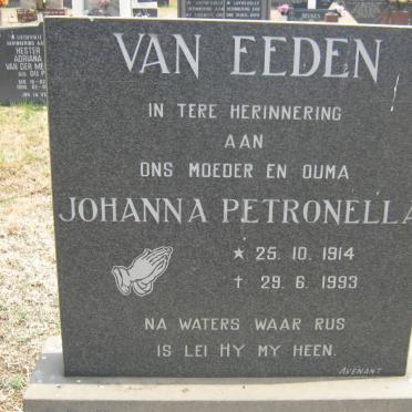 EEDEN Johanna Petronella, van 1914-1993