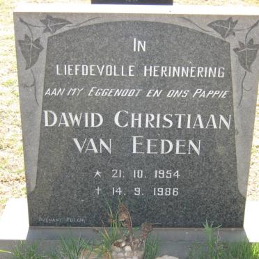 EEDEN Dawid Christiaan, van 1954-1986