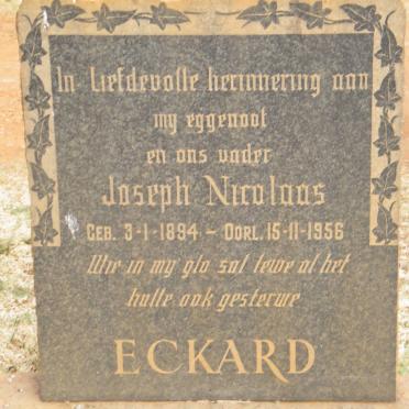 ECKARD Joseph Nicolaas 1894-1956
