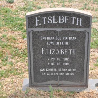 ETSEBETH Elizabeth 1902-1999