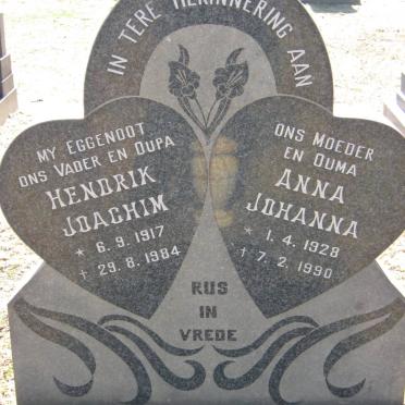 ESPACH Hendrik Joachim 1917-1984 &amp; Anna Johanna 1928-1990