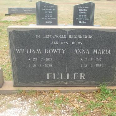 FULLER William Dowty 1912-1978 &amp; Anna Maria 1919-1985