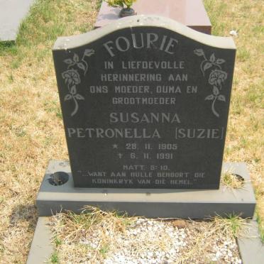 FOURIE Susanna Petronella 1905-1991