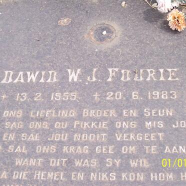 FOURIE Dawid W.J. 1959-1983